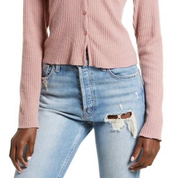 SOCIALITE
Skivvy Ribbed Cardigan In Mauve size L. - Picture 2 of 5